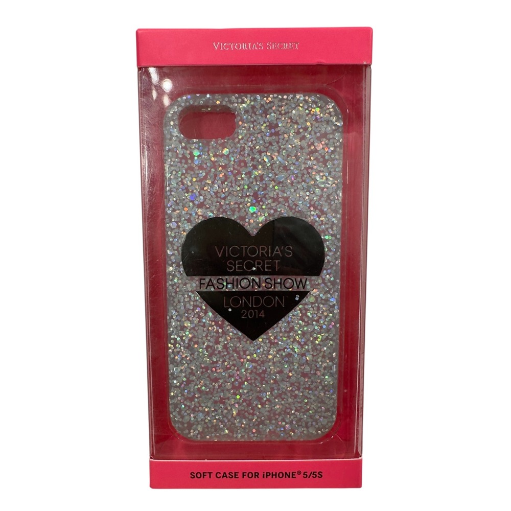 NEW Victoria's Secret 2014 Fashion Show London iPhone 5/5s Glitter Heart Case